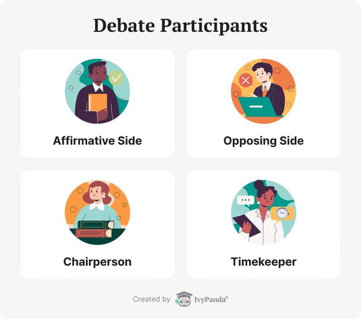 This picture shows the participants of a debate.