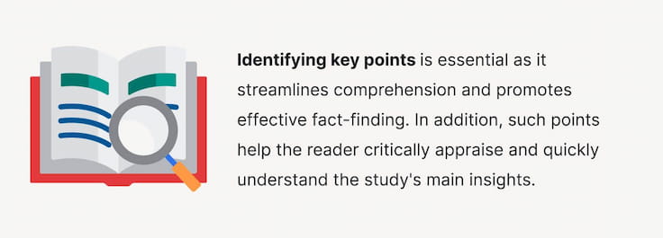 Identifying key points is essential as it streamlines research comprehension.