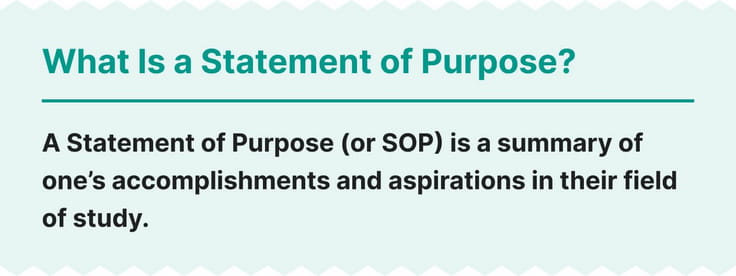 The picture defines a statement of purpose.